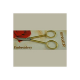 Singer 4 1/2" Gold Handle Find Curved Point Embroidery Scissors